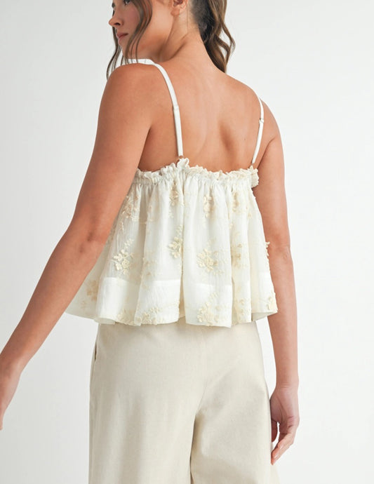Ivory Embroidered Top
