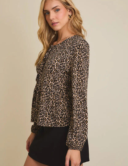 Kelsey Front Tie Long Sleeve Top