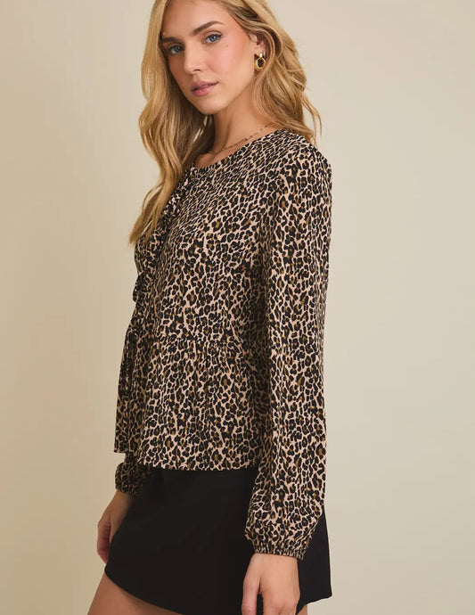 Kelsey Front Tie Long Sleeve Top