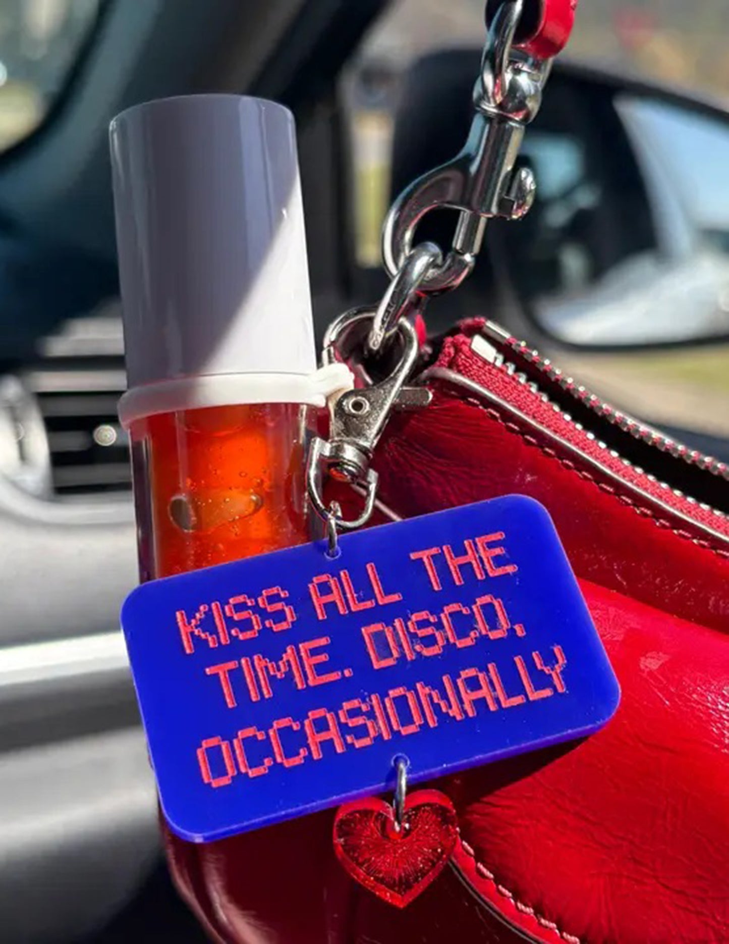 Kiss All The Time Keychain Charm