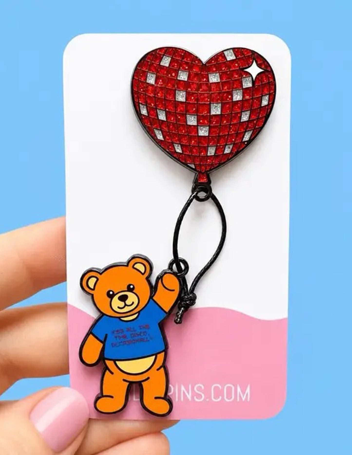 KissCo Teddy Bear Enamel Pin