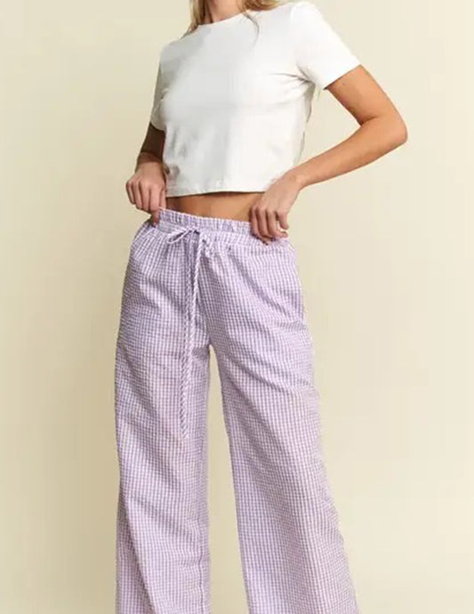 Lavender Haze Gingham Pants