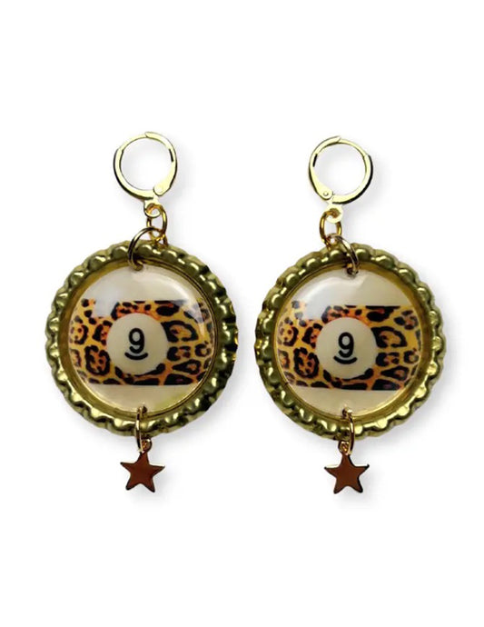 Leo 9 Ball Earrings