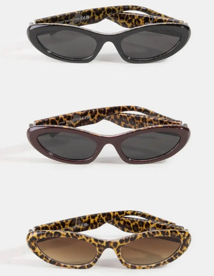 Leopard Print Cat Eye Sunglasses