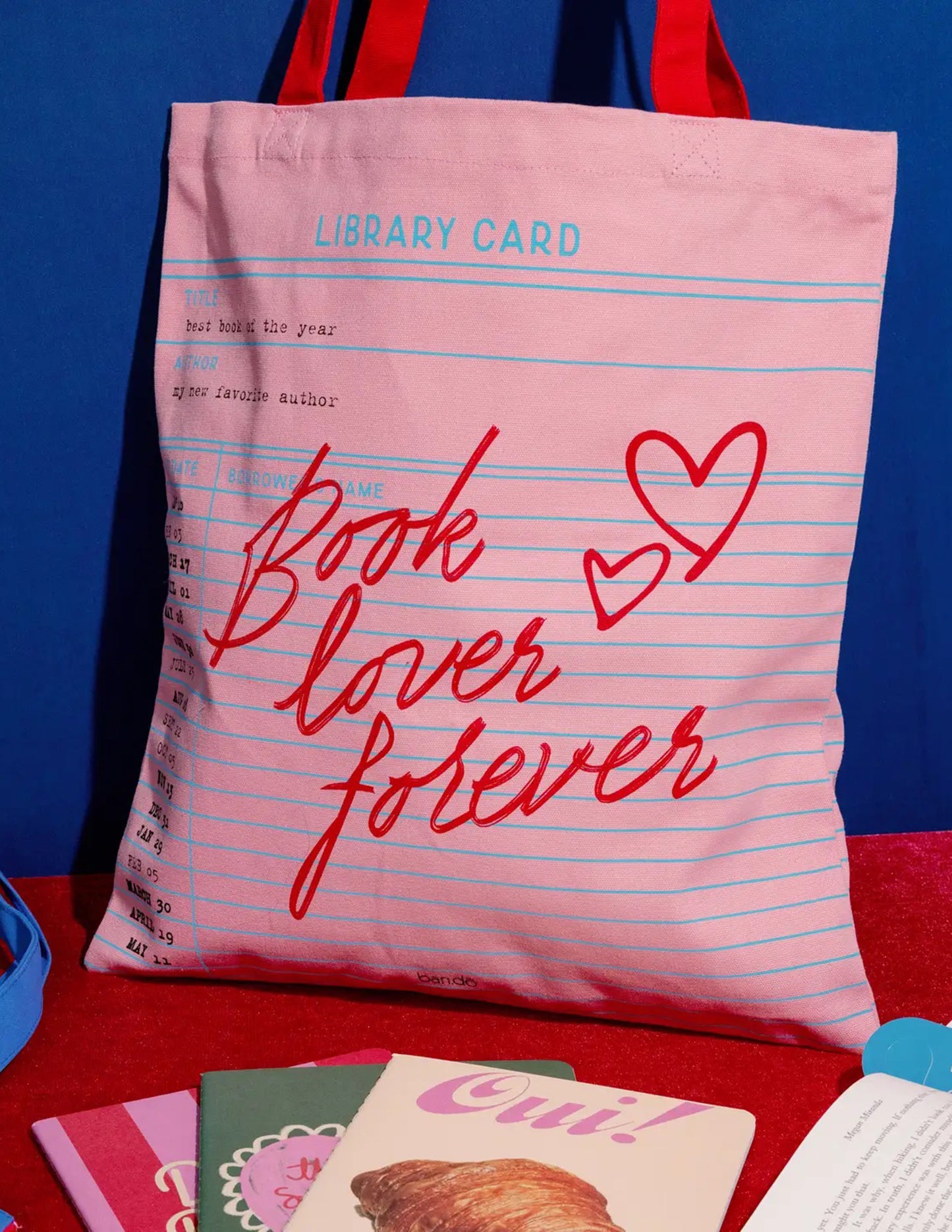 Library Card Canvas Tote