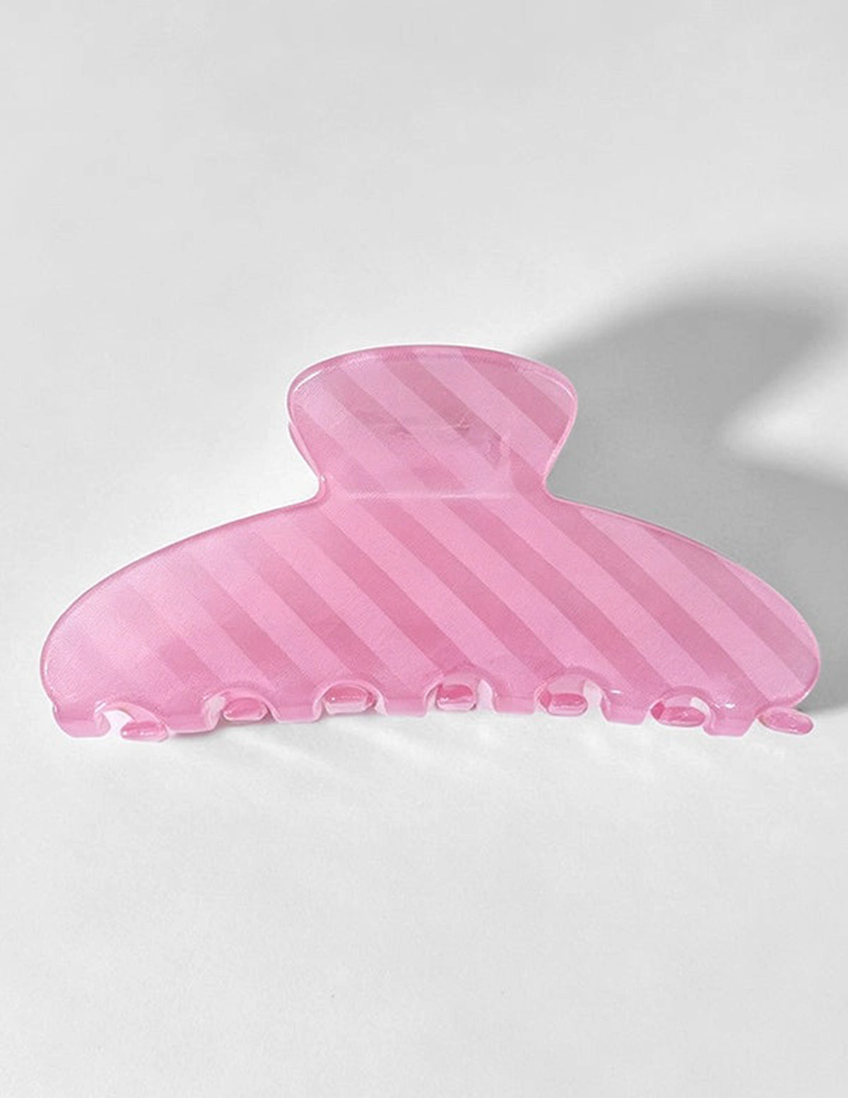 Light Pink Stripe Claw Clip