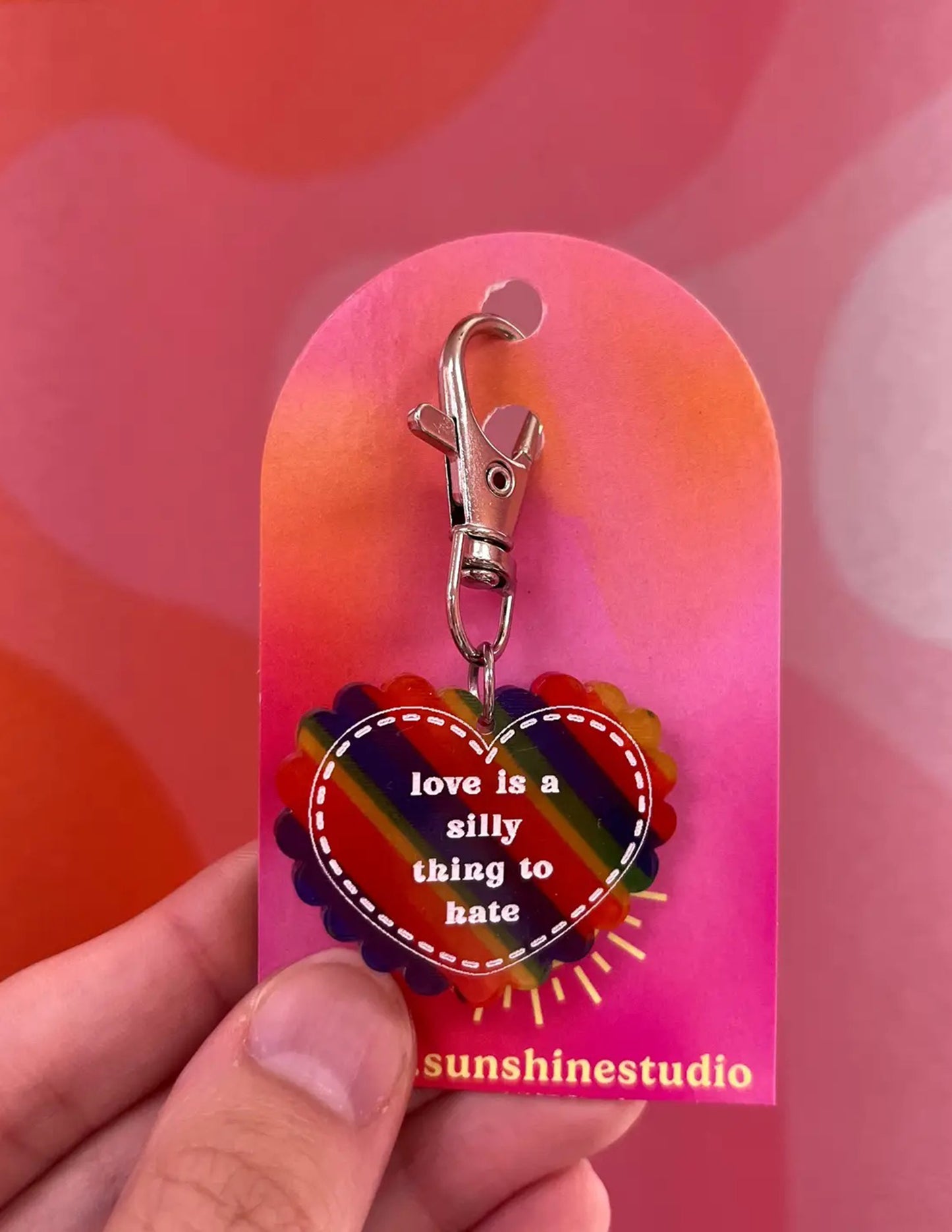 Love Is A Silly Thing To Hate Bag Charm