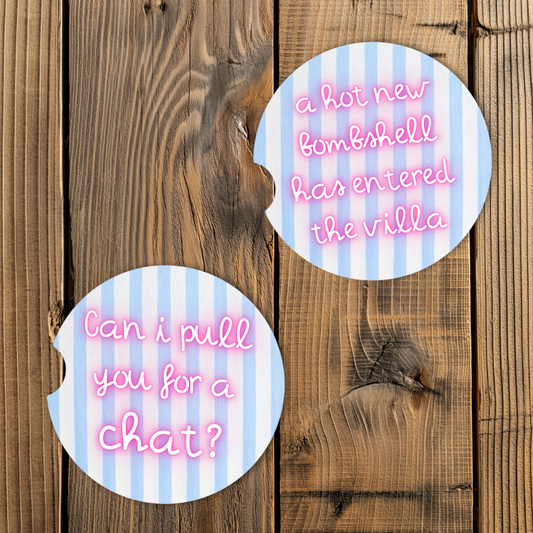 Love Island Car Coaster Set