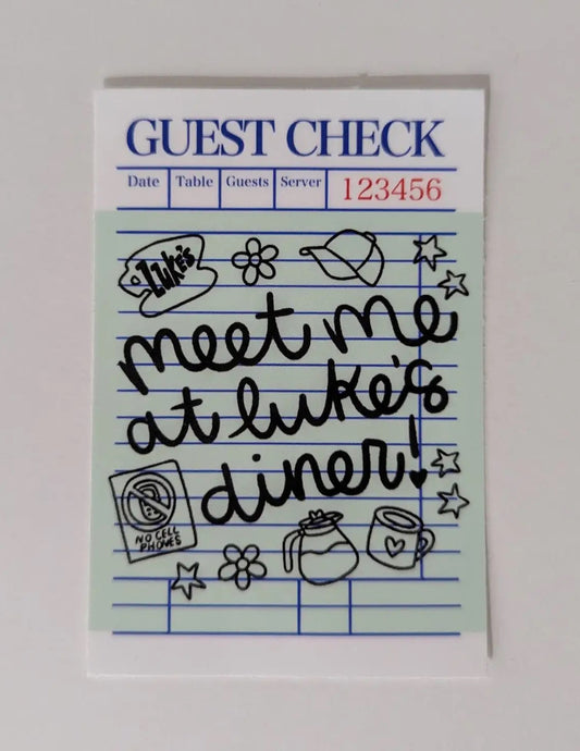 Meet Me At Luke's Guest Check Sticker