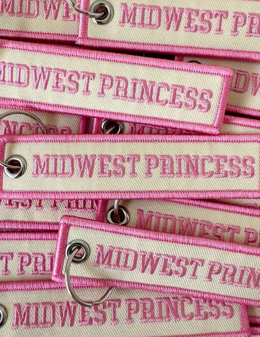 Midwest Princess Embroidered Keychain