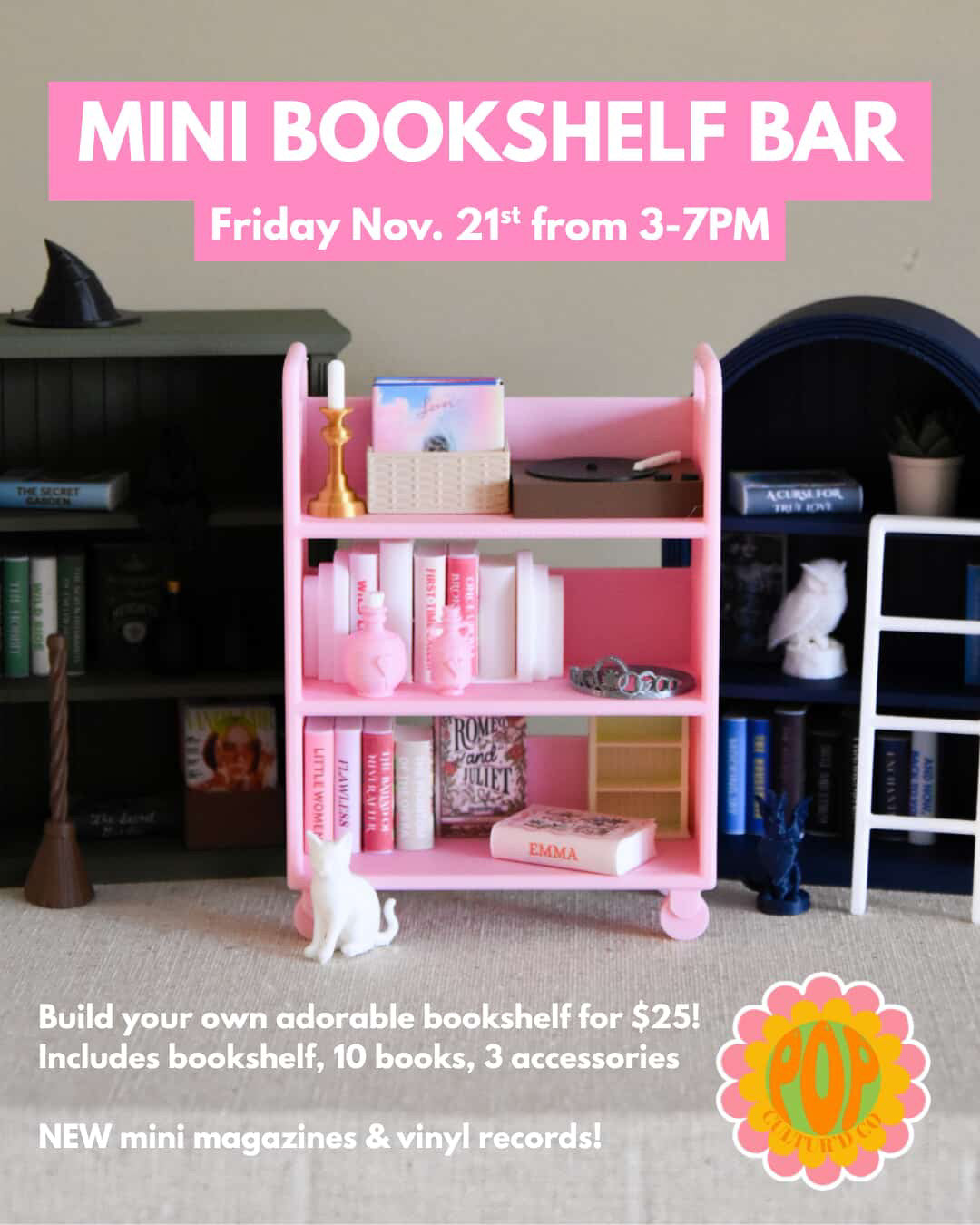 Mini Bookshelf Bar (November 21st)