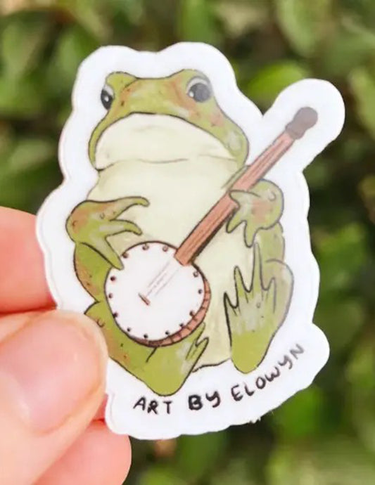 Mini Frog Musician Sticker