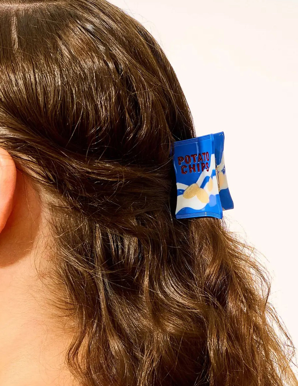 Mini Potato Chip Bag Hair Claw Clip