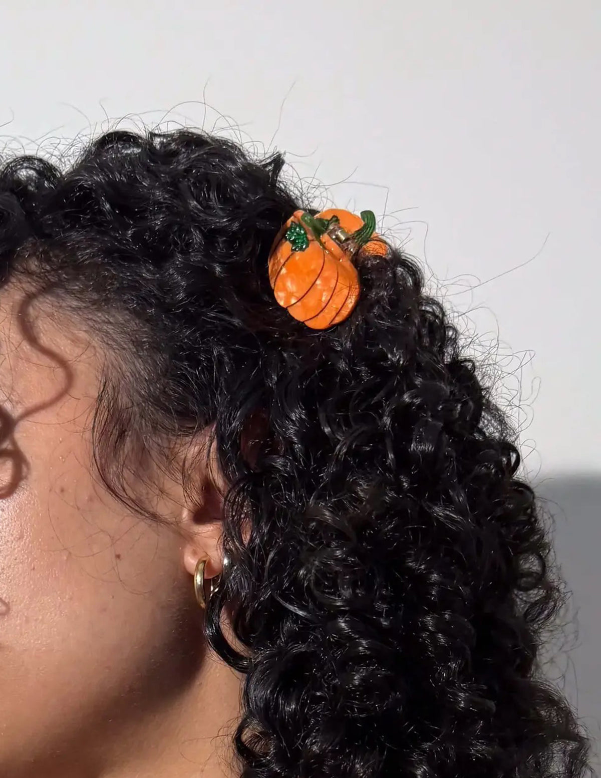 Mini Pumpkin Hair Claw Clip