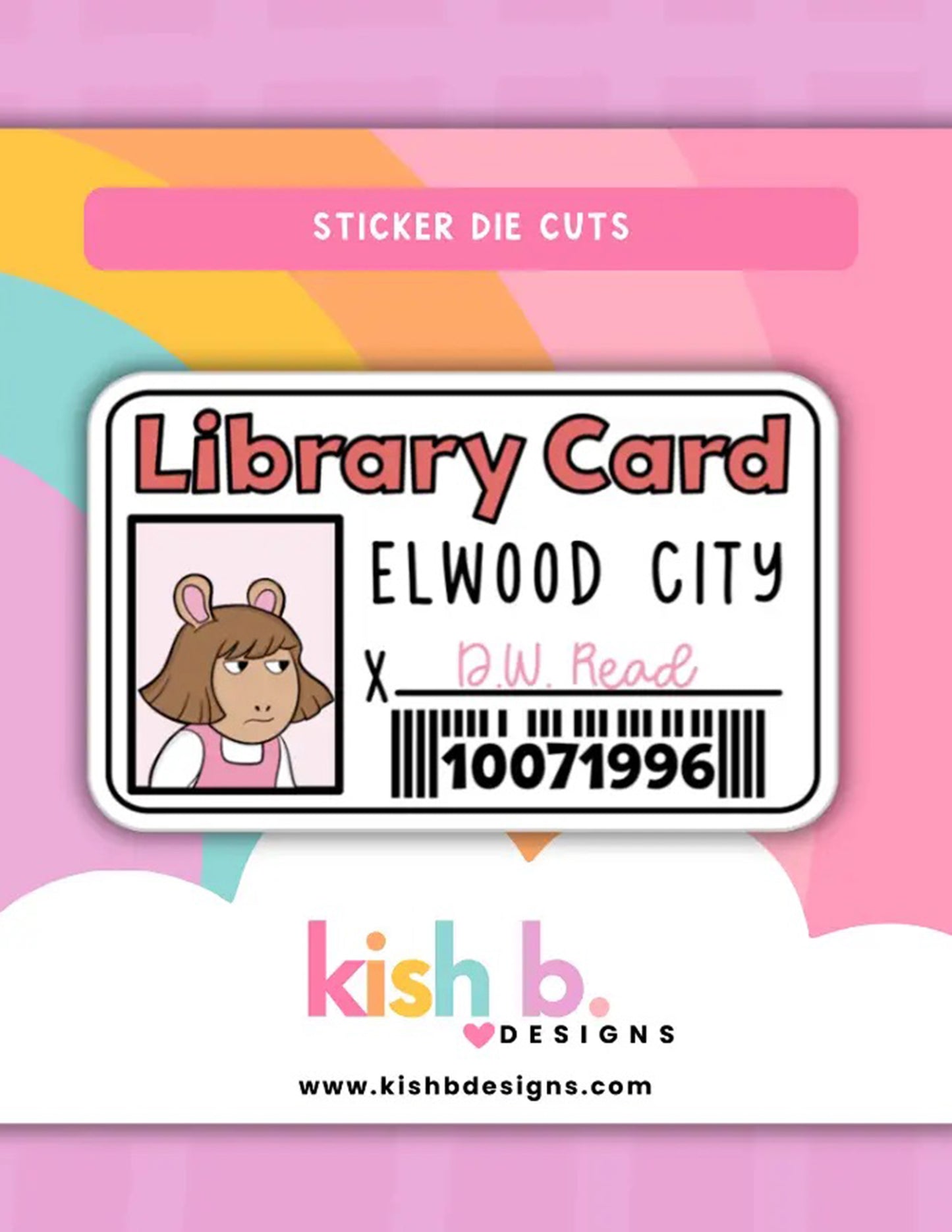 Miss Read's Library Card Sticker