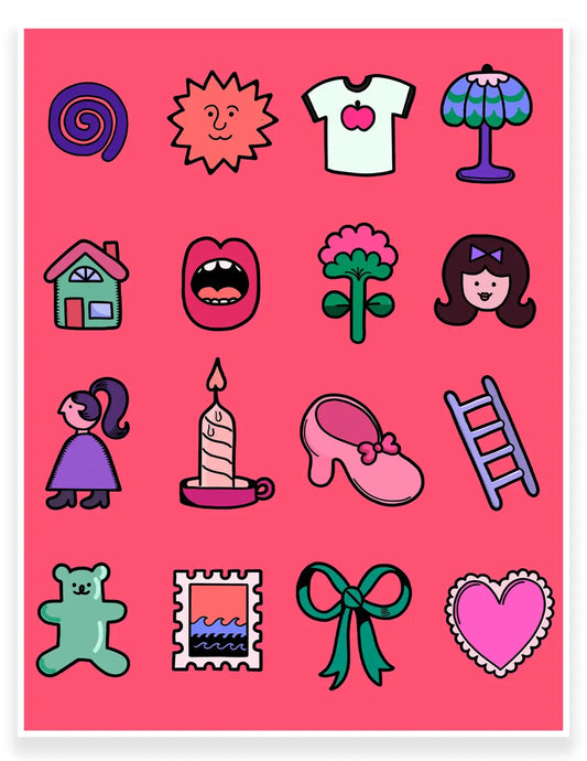 Nostalgic Icons Print
