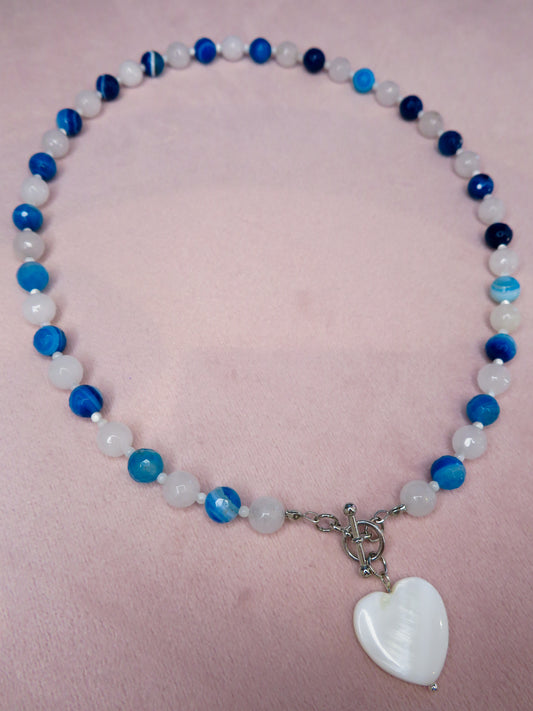 Ocean Eyes Beaded Charm Necklace