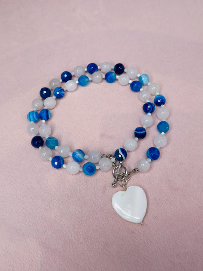 Ocean Eyes Beaded Charm Necklace