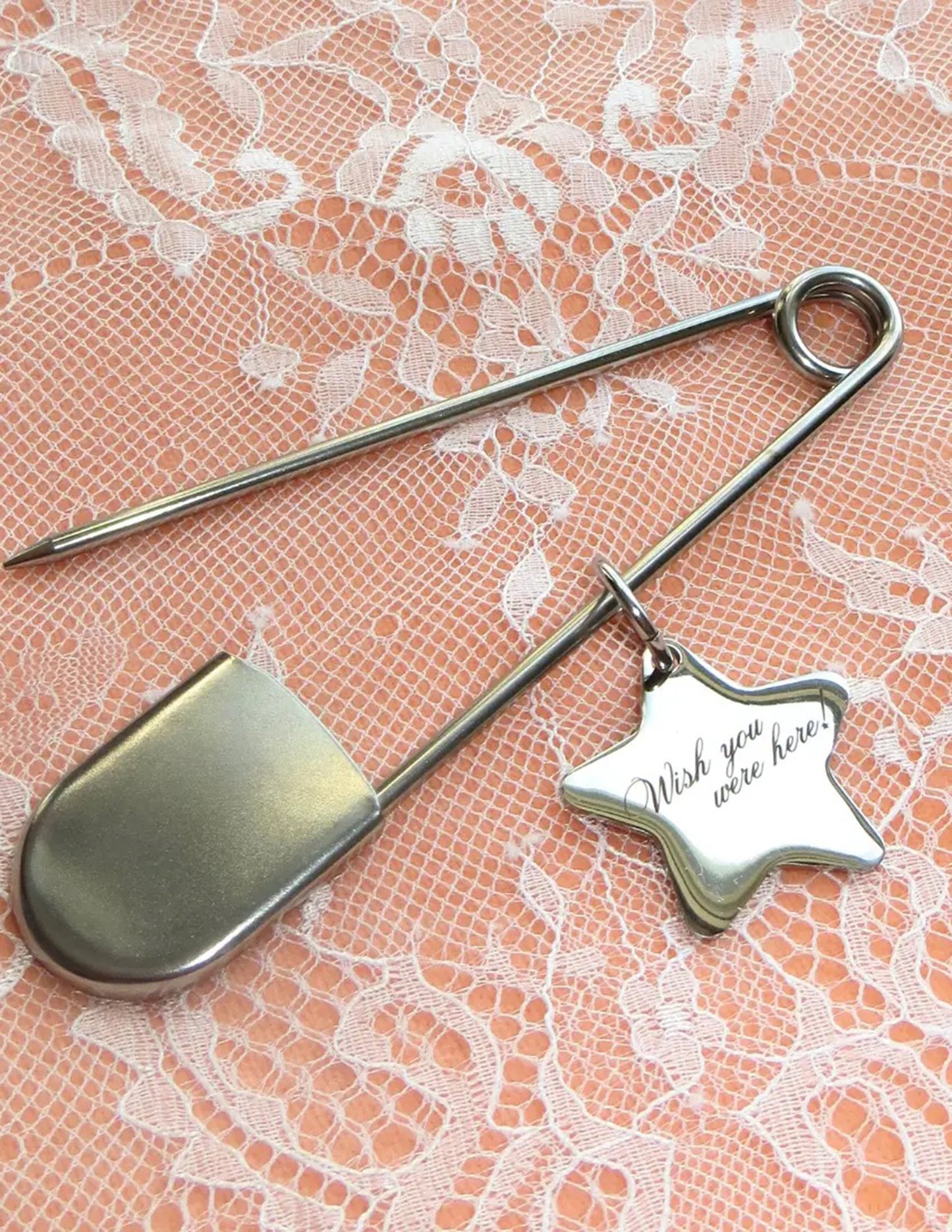 Oversized Safety Pin Keychain
