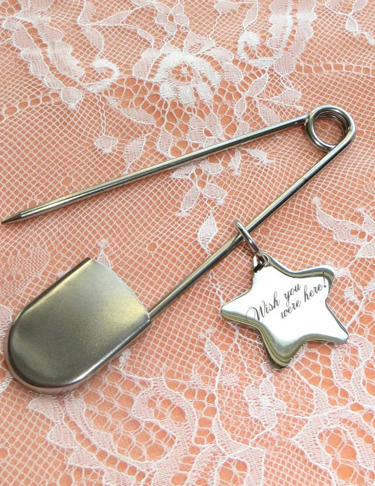 Oversized Safety Pin Keychain