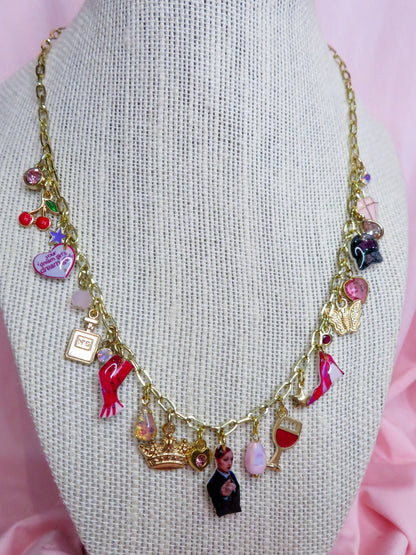 Pink Pony Princess Charm Necklace