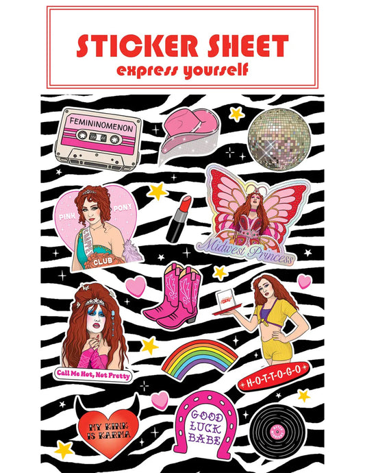 Pink Pop Star Sticker Sheet