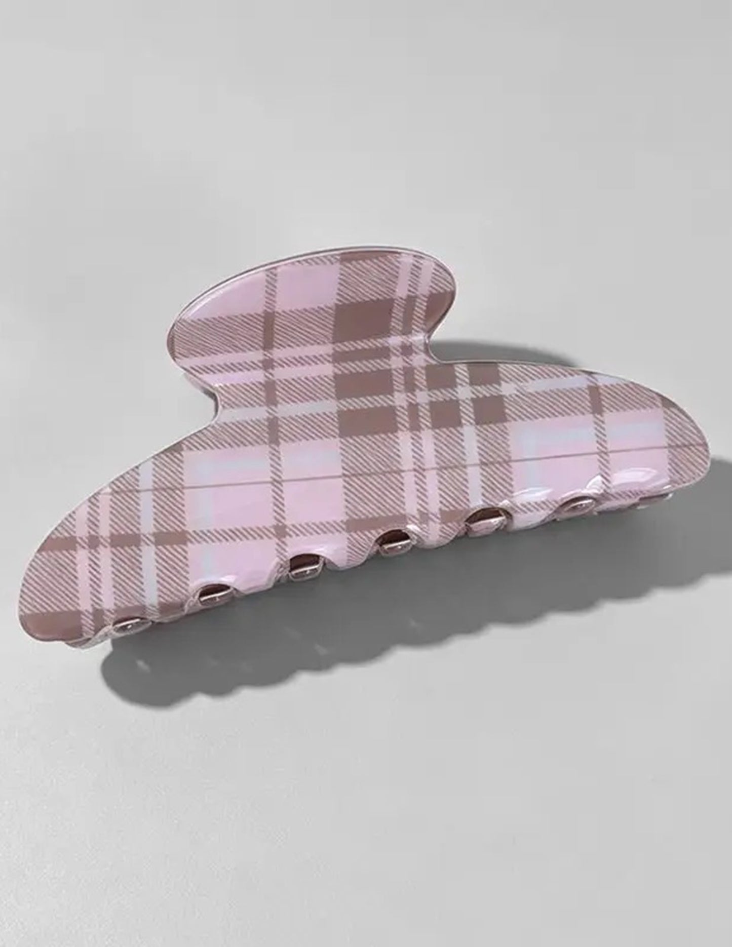 Purple Plaid Claw Clip