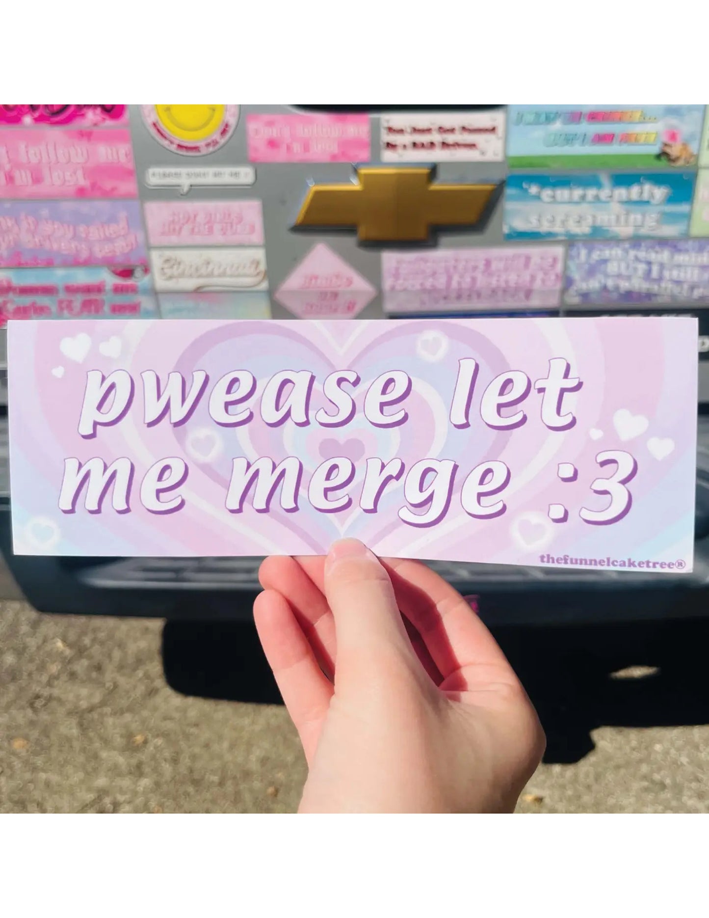 Please Let Me Merge Bumper Sticker