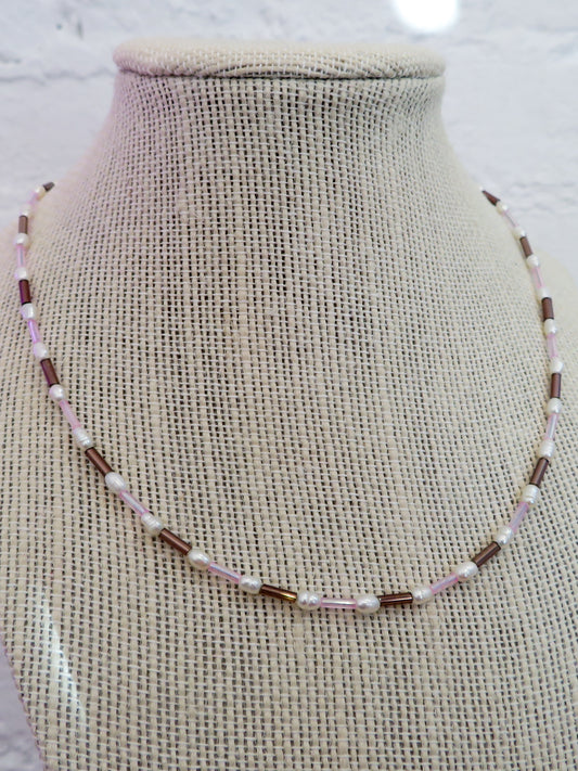 Sangria Pearl Necklace