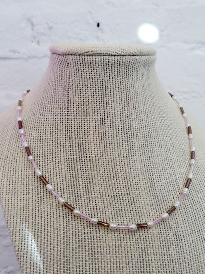 Sangria Pearl Necklace