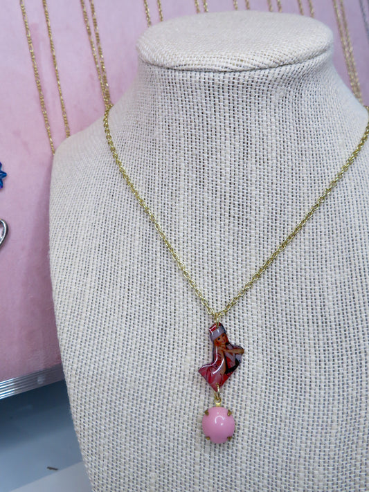 Santa Barbie Pendant Charm Necklace