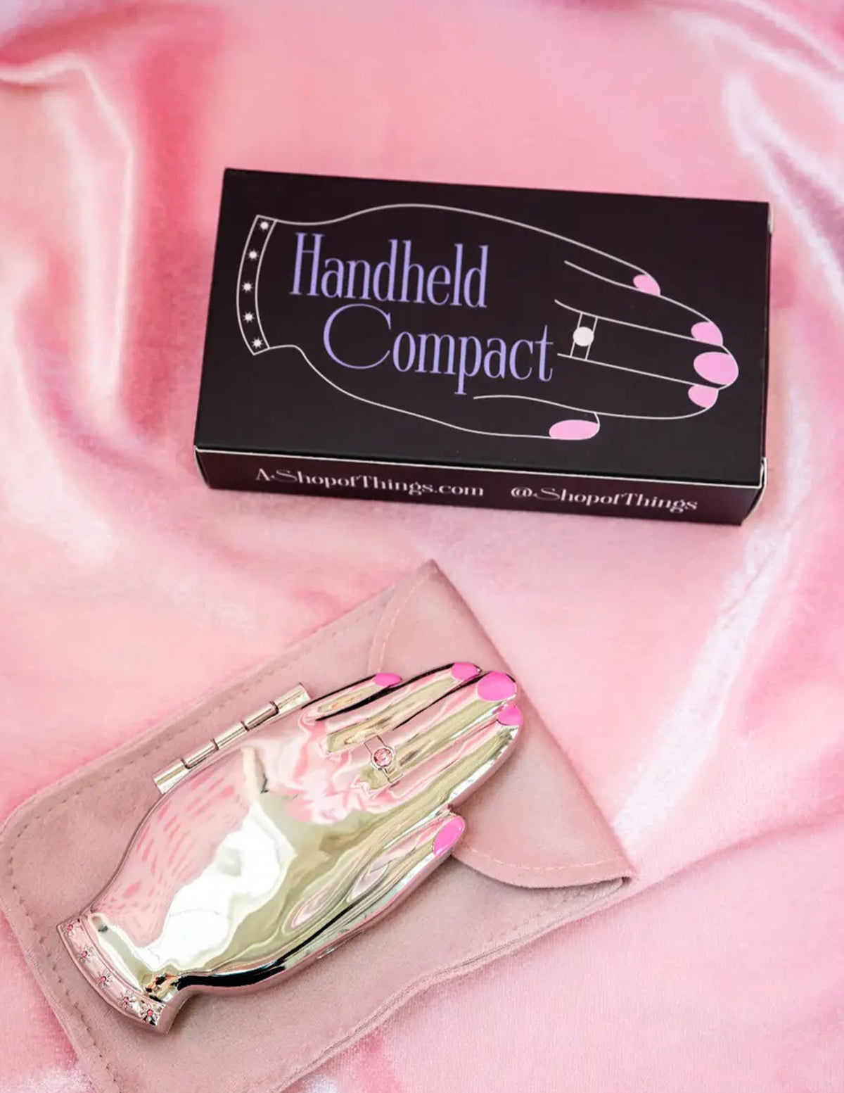 Silver Handheld Compact