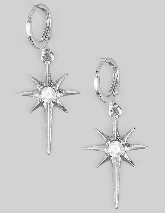 Silver Stone Star Huggies