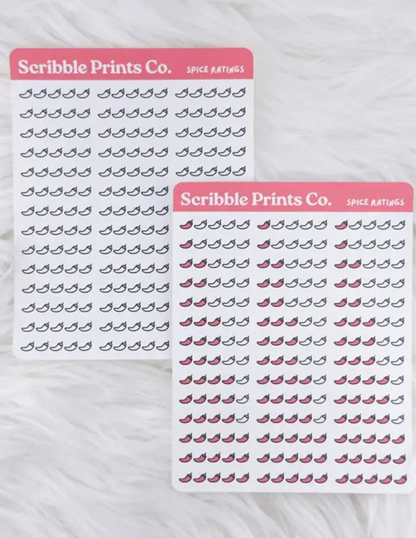 Spice Rating Sticker Sheet