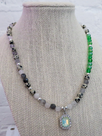 Spotted Shamrock Necklace