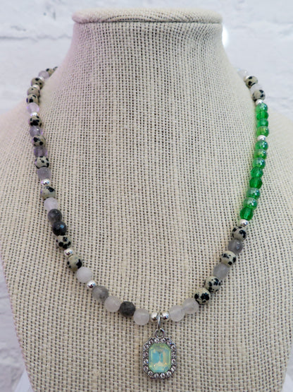Spotted Shamrock Necklace