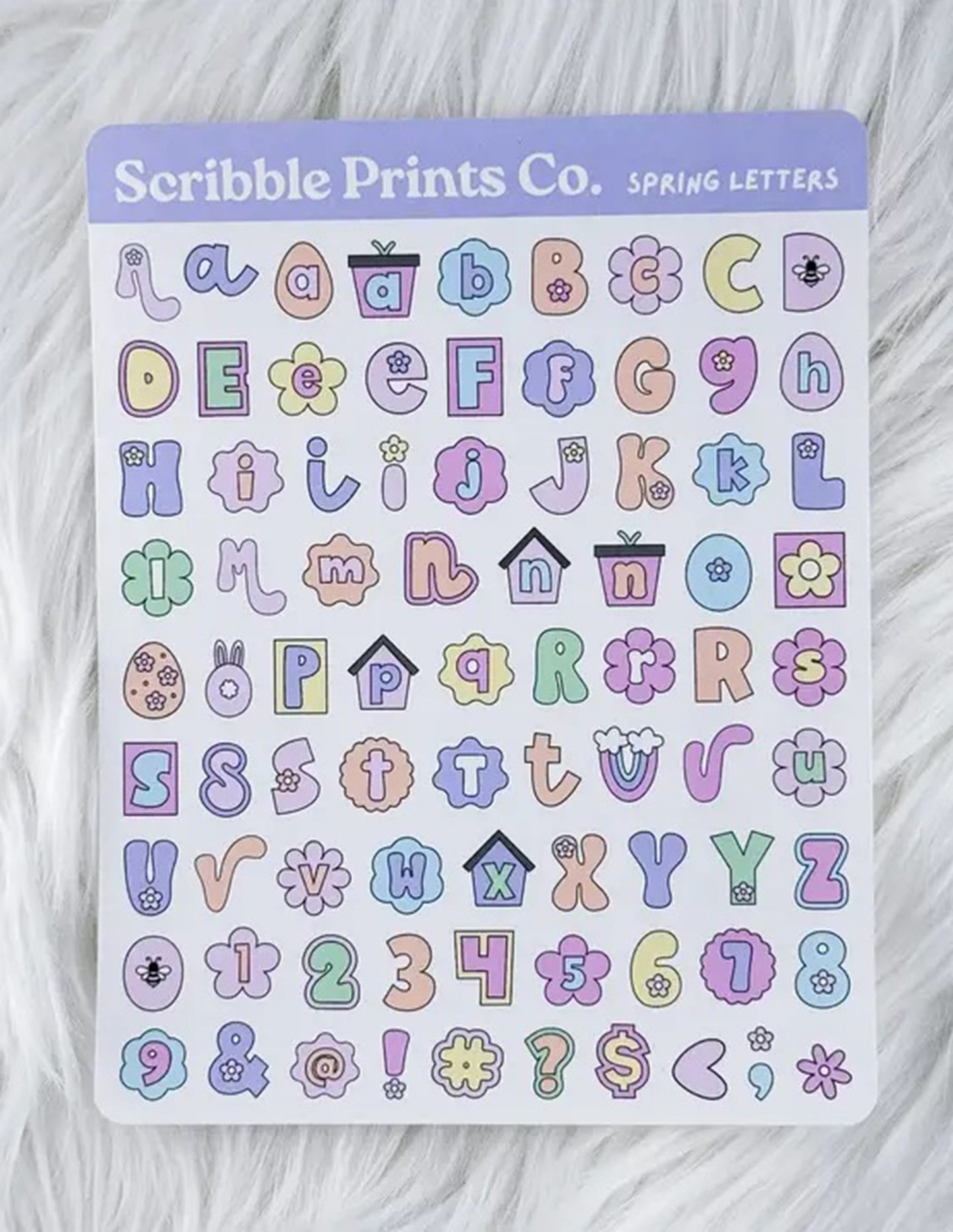 Spring Ransom Letters Sticker Sheet