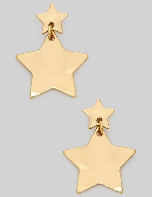 Star Dangle Post Earrings