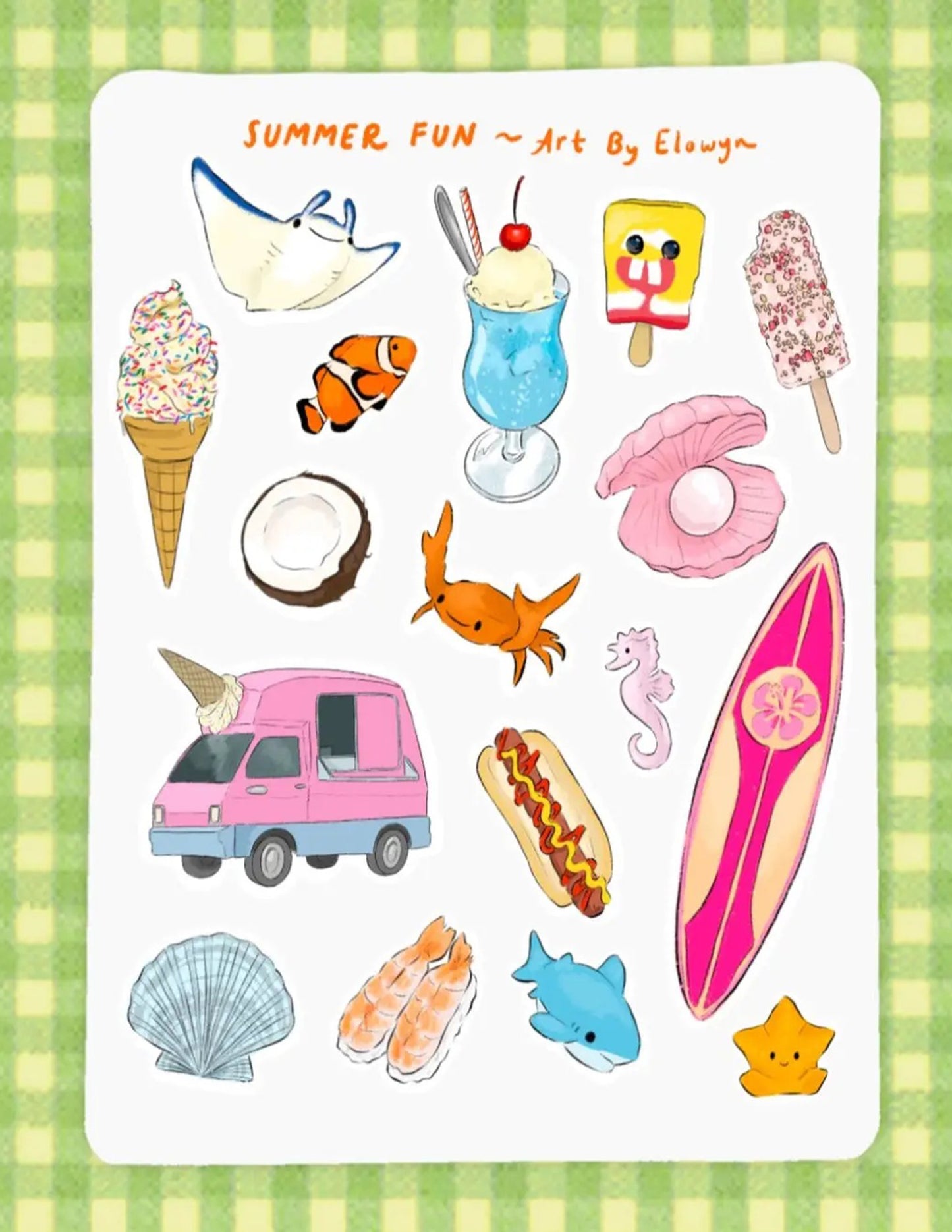 Summer Fun Sticker Sheet