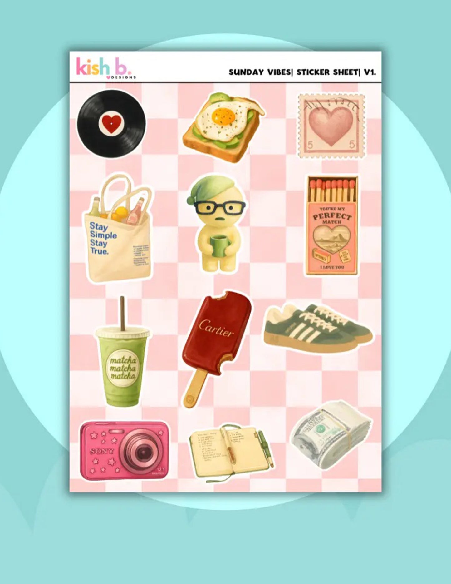 Sunday Vibes Vol. 1 Sticker Sheer