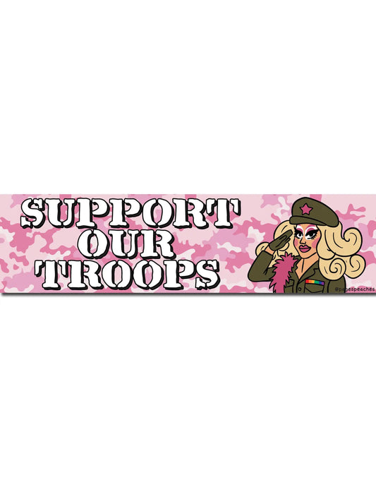 Support Our Troops Trixie Bumper Sticker