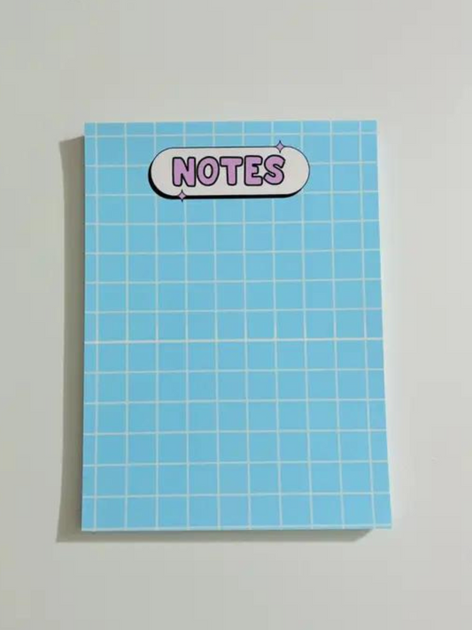 Teal Notes Grid Notepad