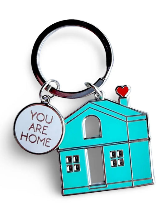 Teal You Are Home Keychain