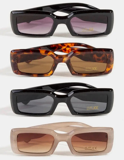 Thick Frame Rectangle Sunglasses