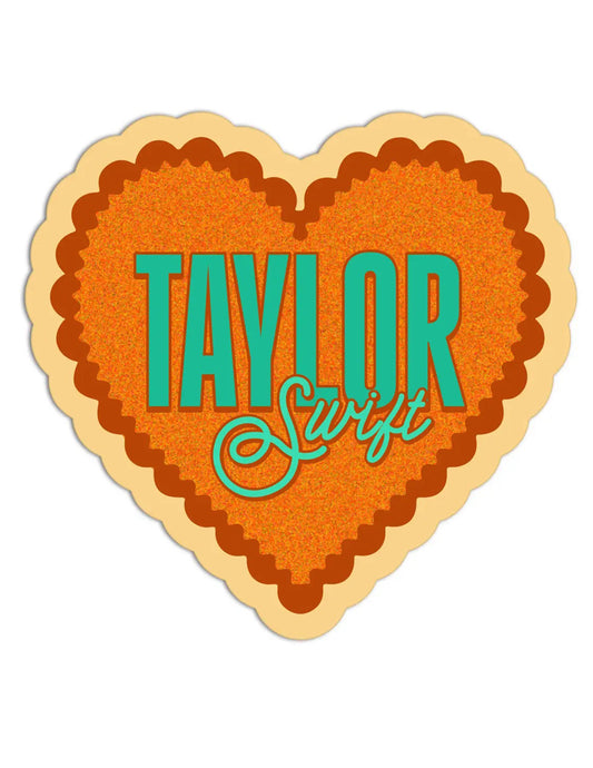 TS Orange Heart Sticker