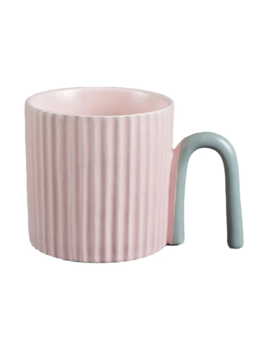 Two Tone Ridge Ceramic Mug