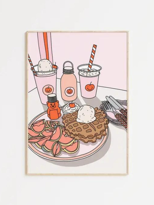 Waffle Breakfast Print
