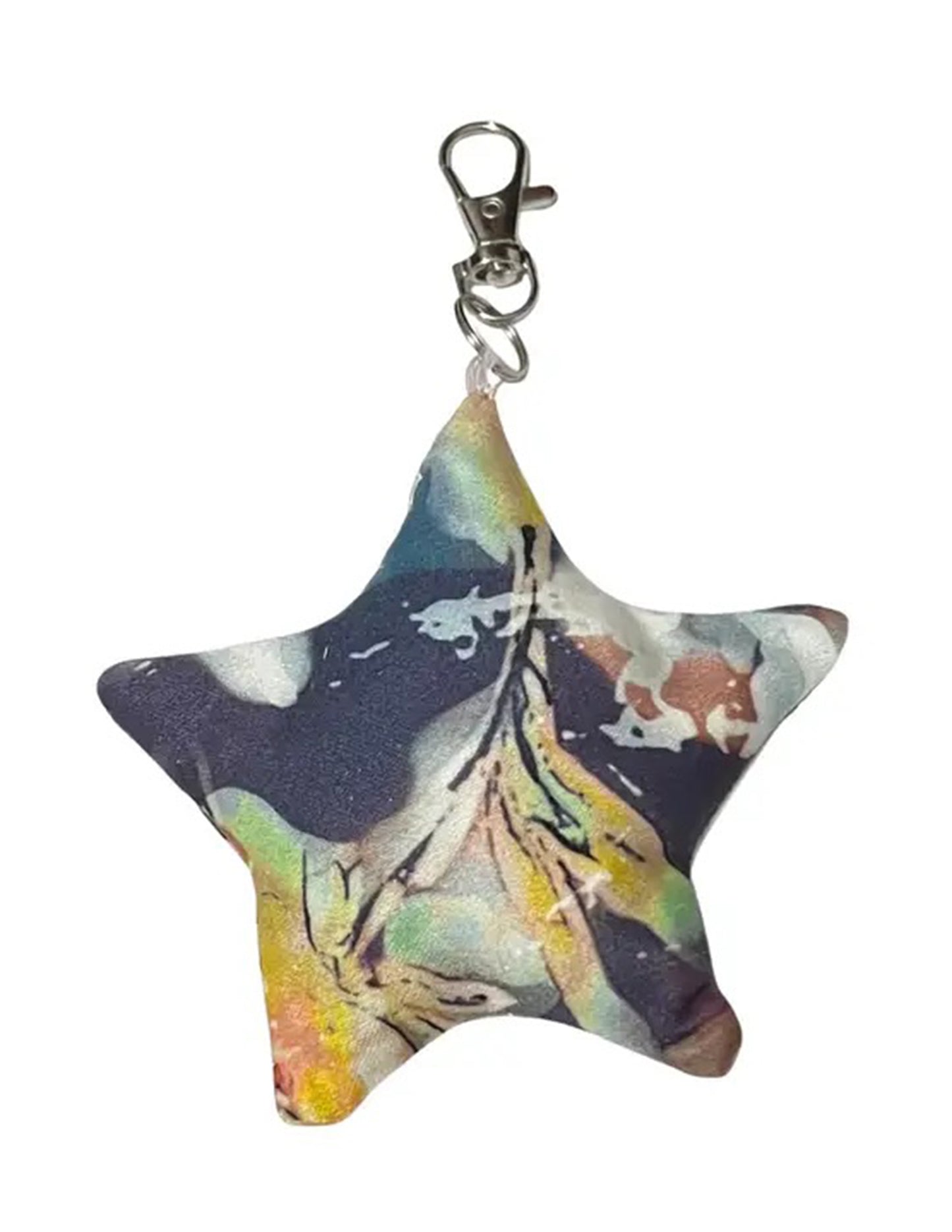 Watercolor Flowers Bag Charm