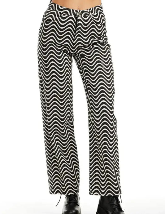 Wavy Denim Pants