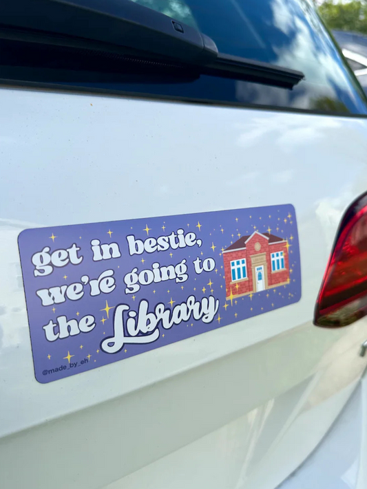 We're Going To The Library Bumper Magnet